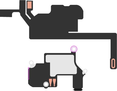 SmartGrade Pro™ - Proximity sensor flex cable (Face ID and True Tone recovery) (JCID) for iPhone 13 mini - (Aftermarket)