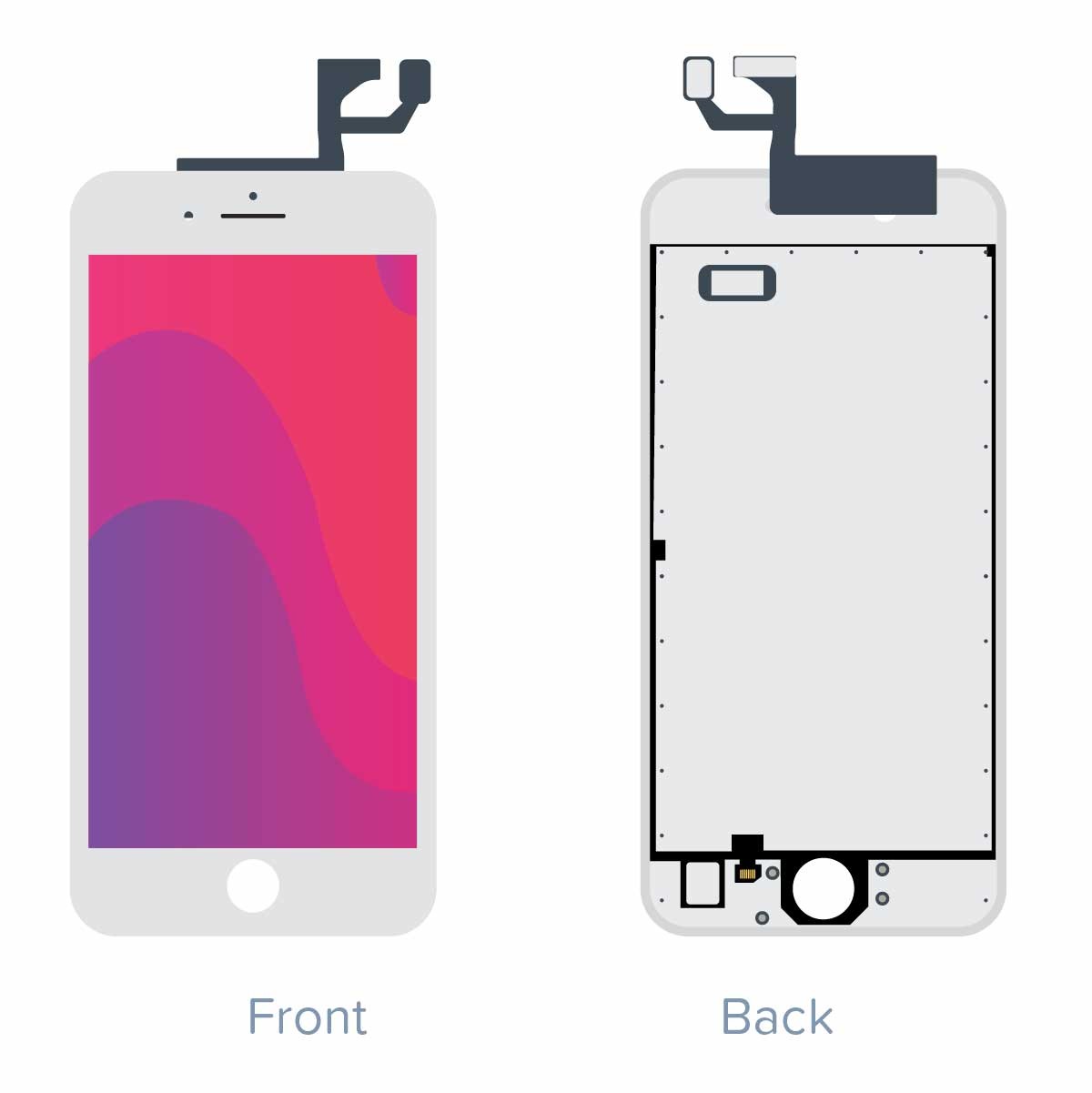 SmartGrade Pro™ - Display InCell TFT per iPhone 6S - (Aftermarket) - IC integrato - Nero